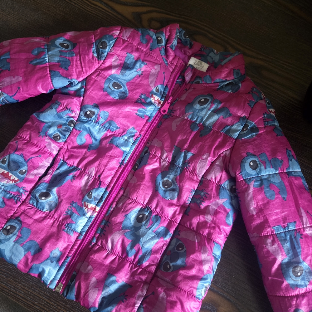 Disney Girls Stitch Puffer Jacket